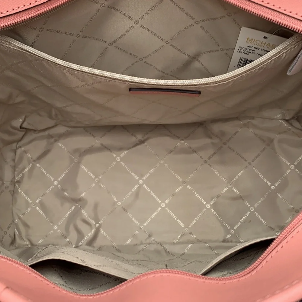 MICHAEL KORS 
Jet Set Travel Large Saffiano Leather Tote Bag PRIMROSE COLOR - Picture 14 of 16